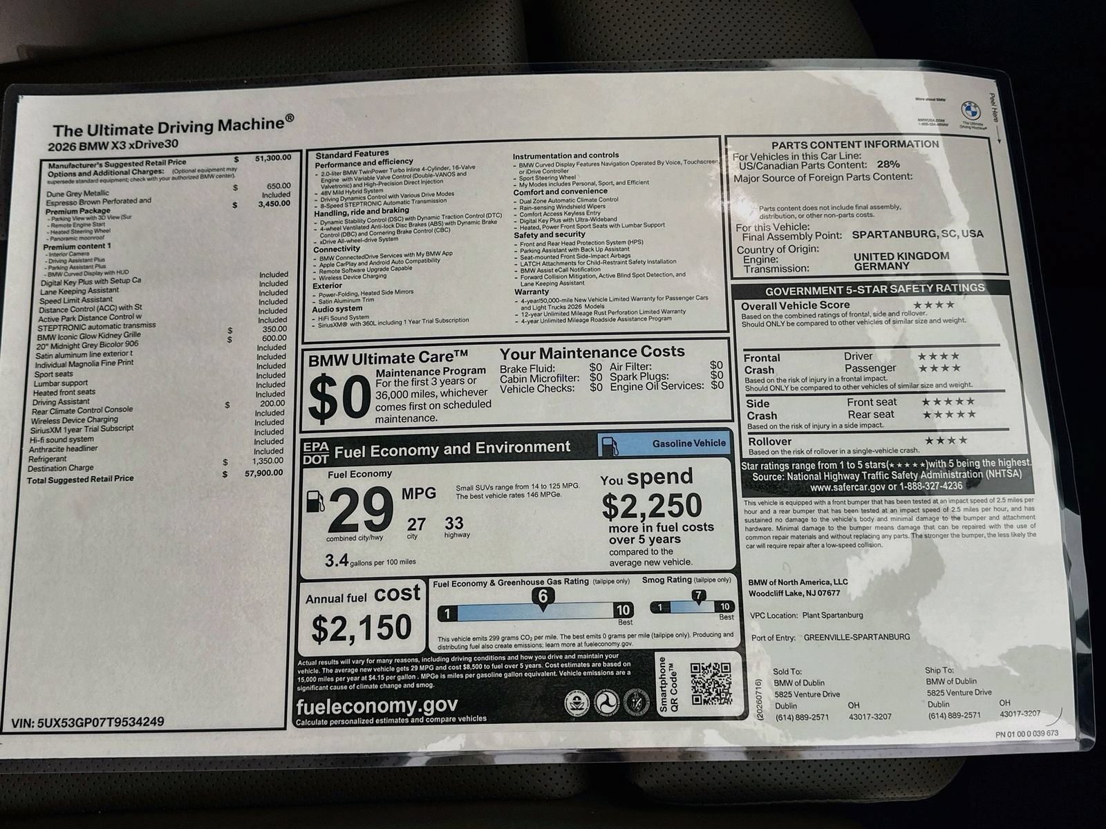 New 2026 BMW X3 xDrive30i w/ Premium Package AWD/4WD image 49
