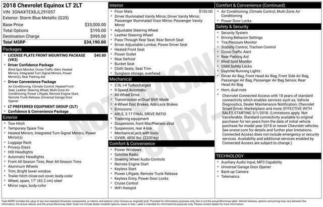 Used 2018 Chevrolet Equinox LT image 4