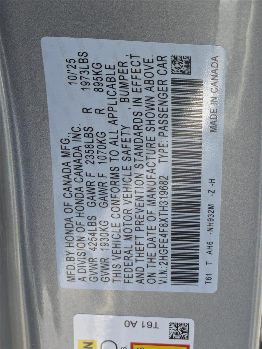 Certified 2026 Honda Civic FWD Hybrid Sedan image 25