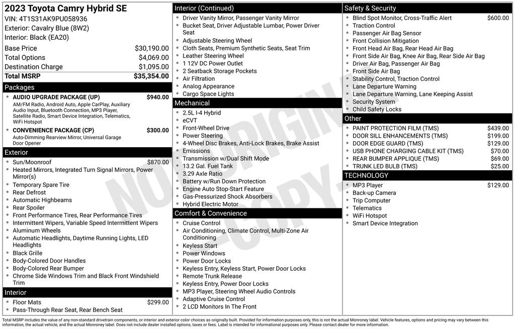 Used 2023 Toyota Camry SE w/ Audio Upgrade Package FWD image 42