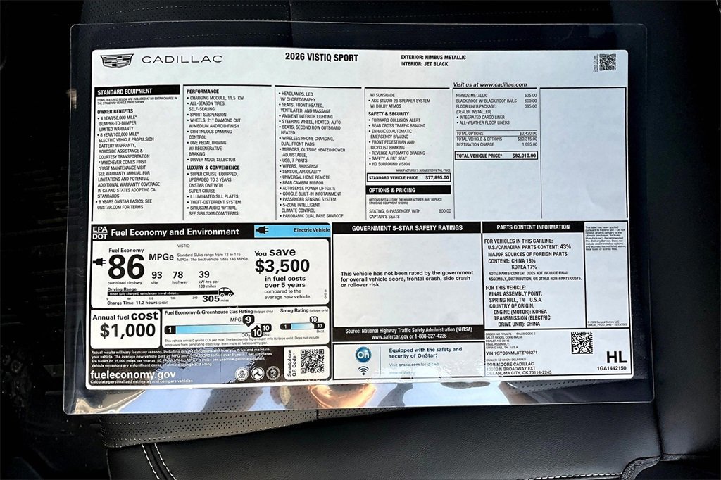 New 2026 Cadillac Vistiq Sport image 14