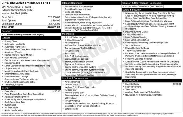 New 2026 Chevrolet TrailBlazer LT AWD/4WD image 4