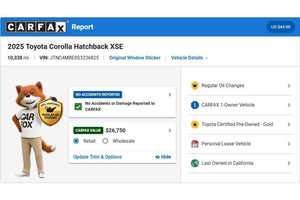 Used 2025 Toyota Corolla XSE FWD image 3