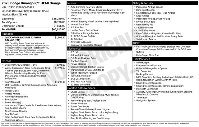Certified 2023 Dodge Durango R/T AWD/4WD image 53