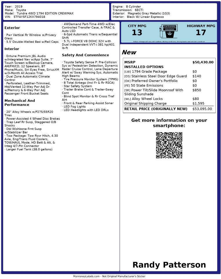 Used 2019 Toyota Tundra 1794 Edition image 24