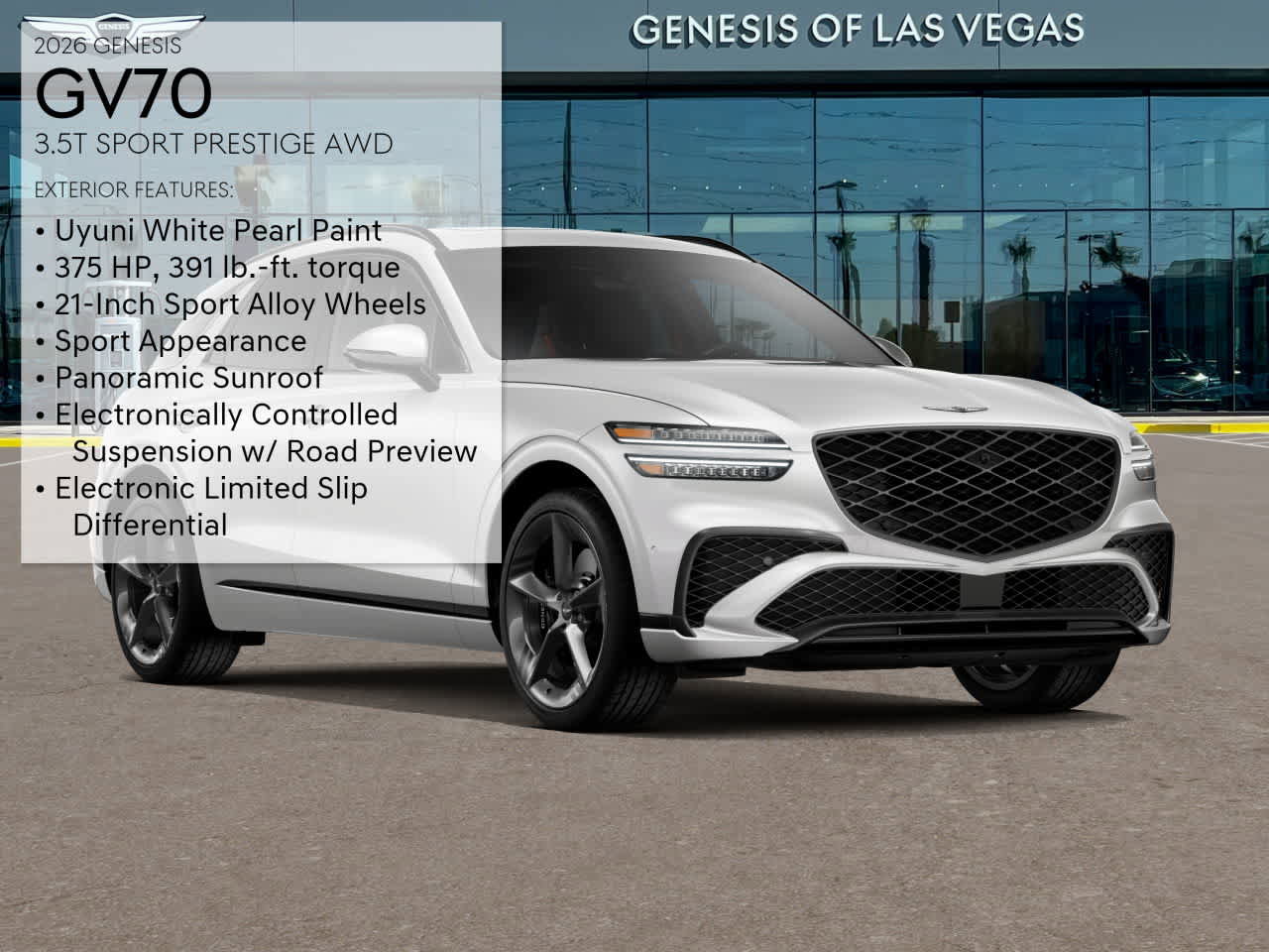 New 2026 Genesis GV70 3.5T Sport Prestige image 3