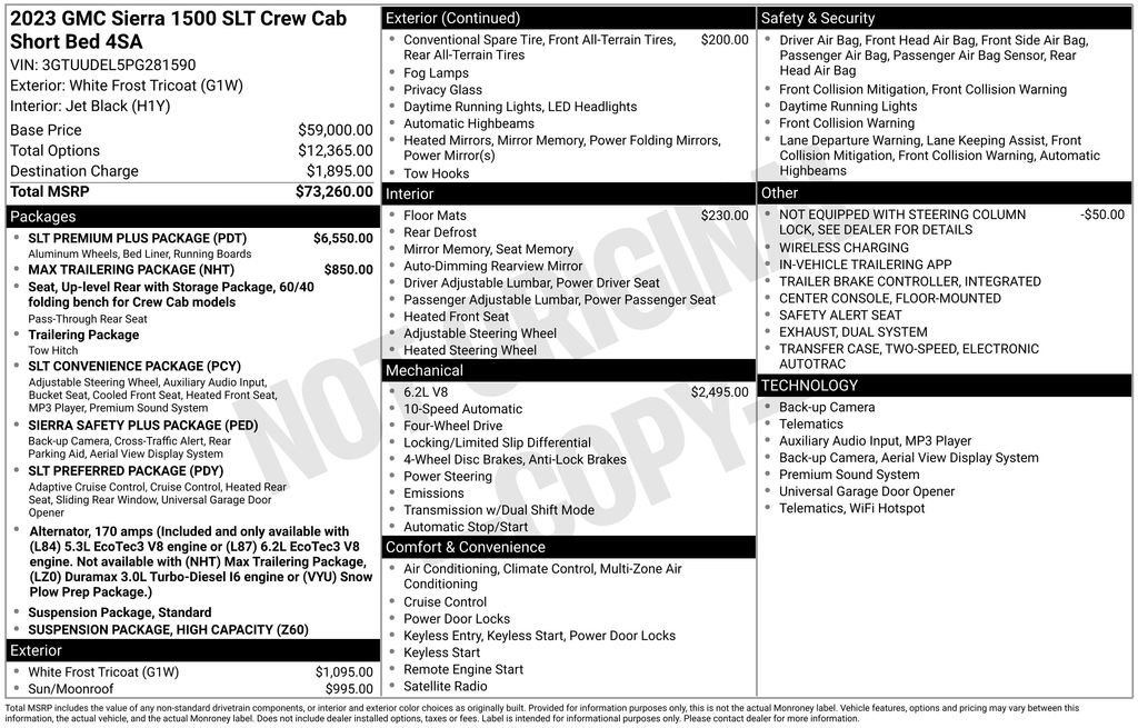 Used 2023 GMC Sierra 1500 SLT w/ SLT Premium Plus Package image 49