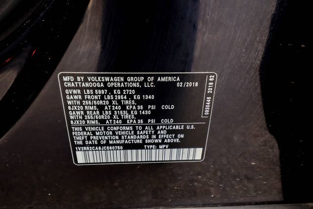 Used 2018 Volkswagen Atlas SEL w/ R-Line Package image 61