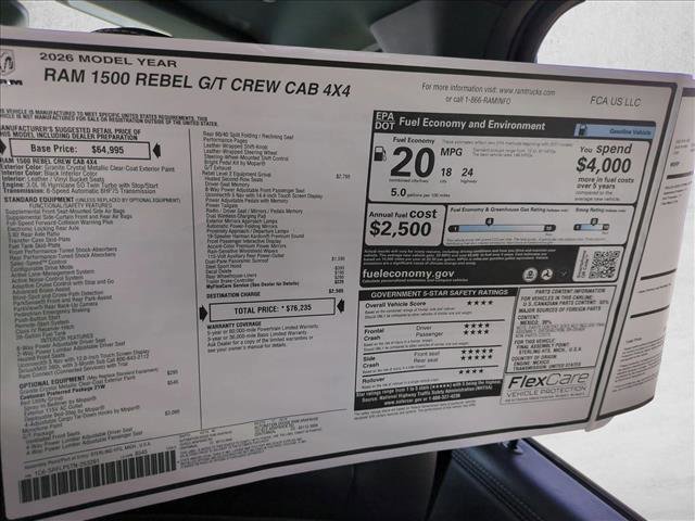 New 2026 RAM 1500 Rebel w/ G/T Package image 18