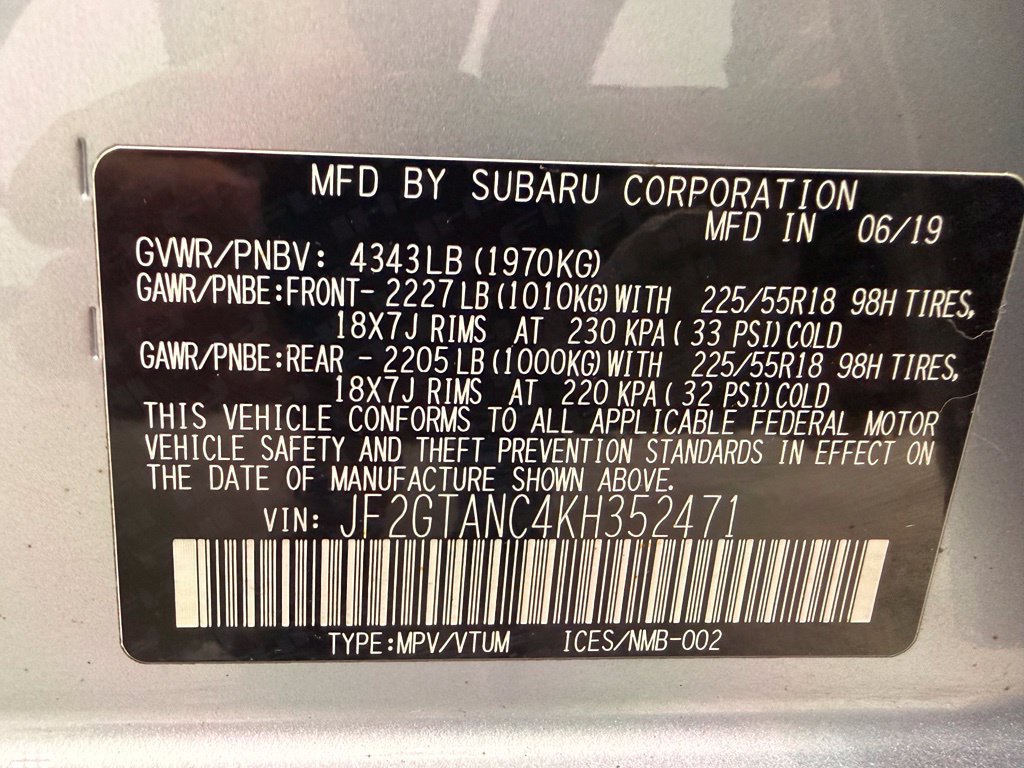 Used 2019 Subaru Crosstrek 2.0i Limited w/ Moonroof Package w/Navigation AWD/4WD image 45