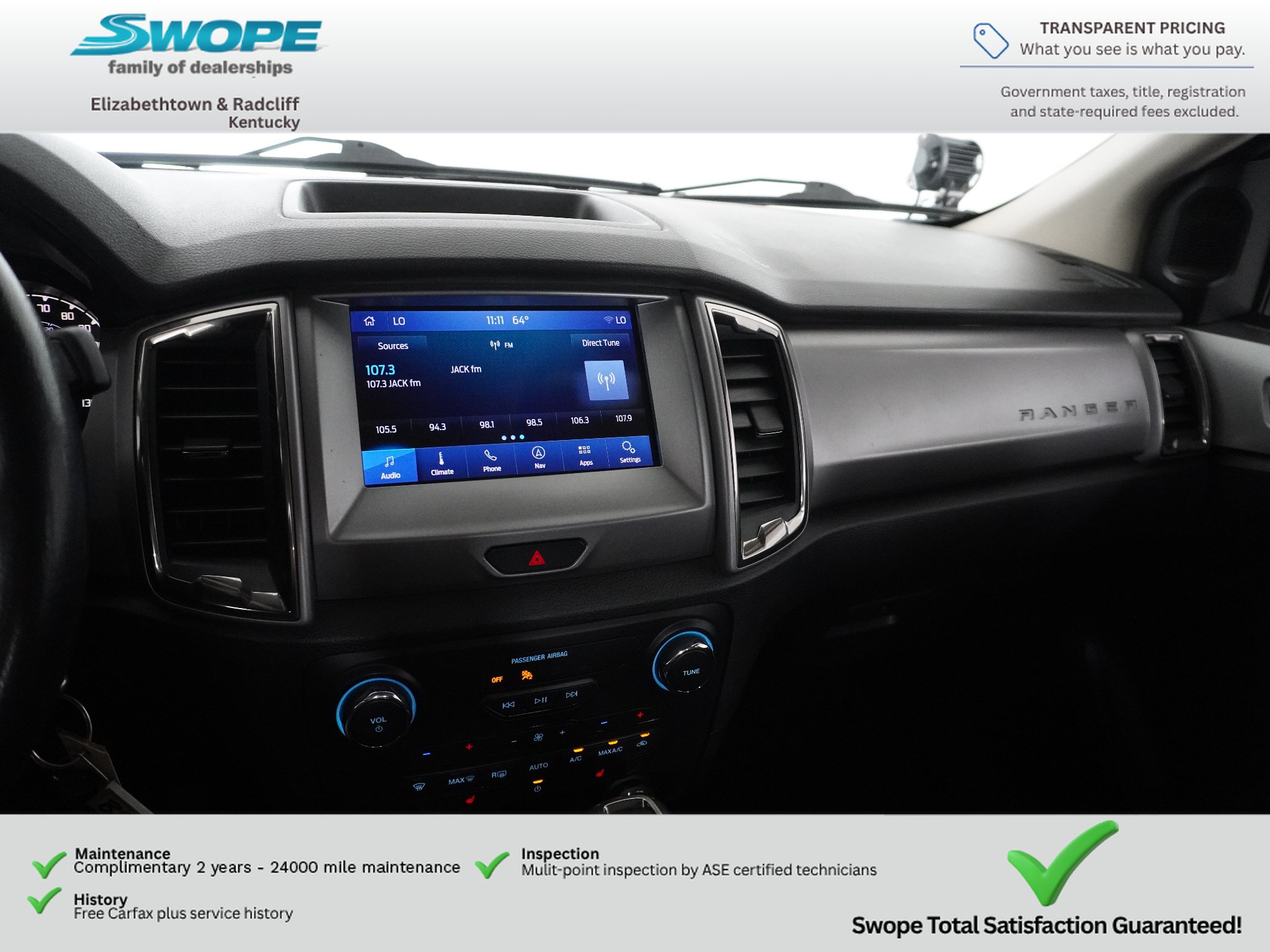 Used 2019 Ford Ranger XLT w/ Equipment Group 302A Luxury RWD image 22