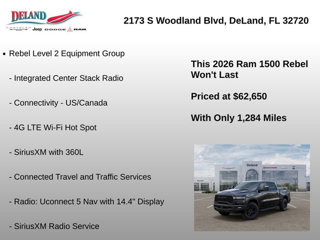 New 2026 RAM 1500 Rebel w/ Advanced Safety Group II AWD/4WD image 32