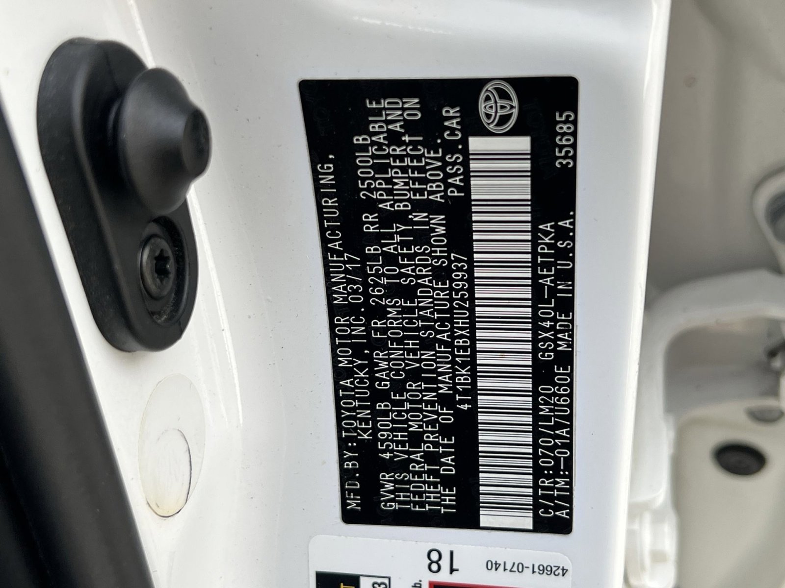 Used 2017 Toyota Avalon Limited w/ Carpet Mat Package image 35