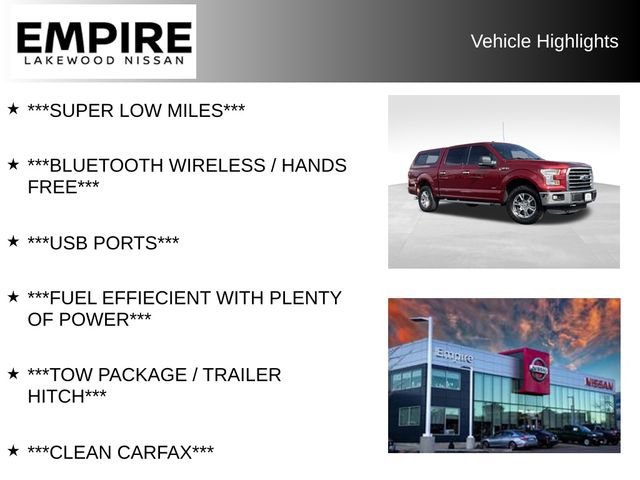 Used 2016 Ford F150 XLT w/ Equipment Group 302A Luxury image 2