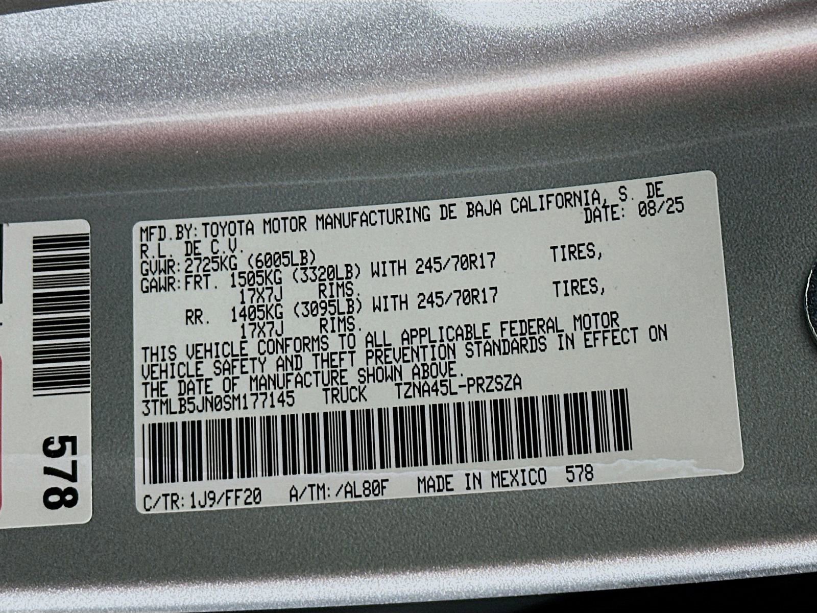 New 2025 Toyota Tacoma SR5 image 30