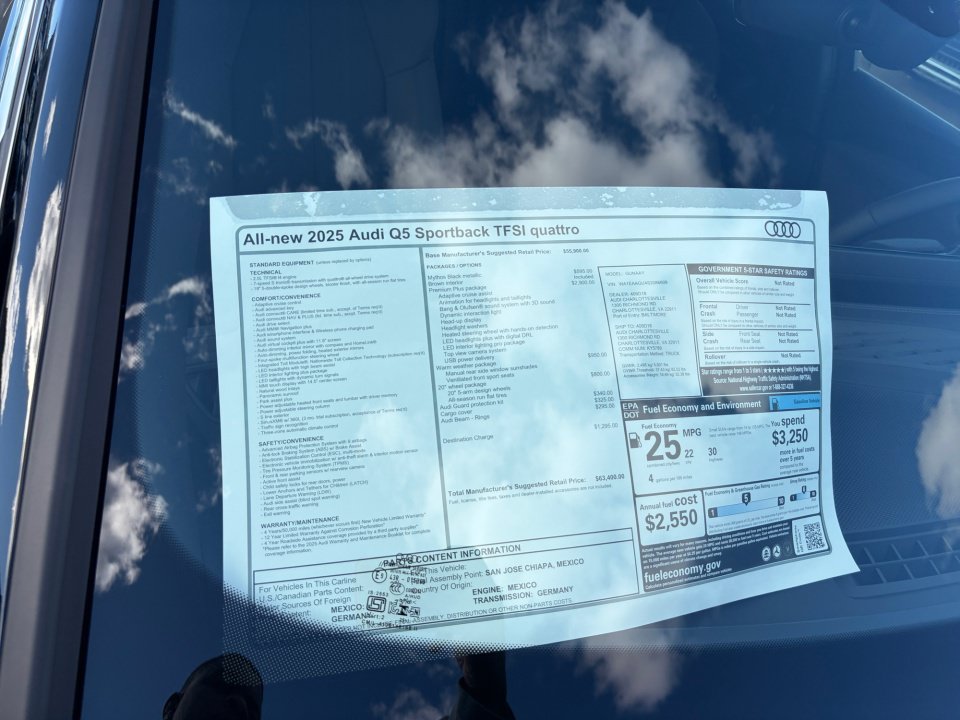 Certified 2025 Audi Q3 2.0T Premium w/ Convenience Package AWD/4WD image 33