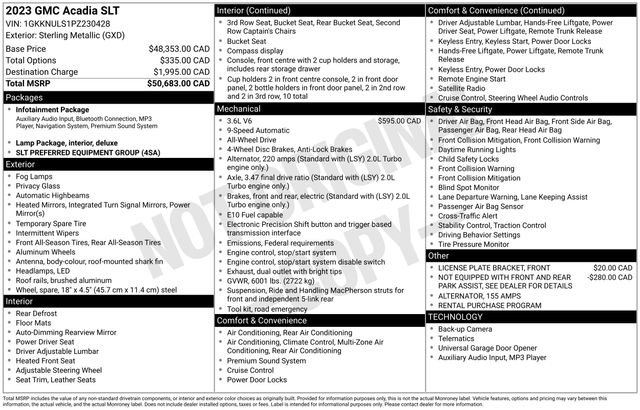 Certified 2023 GMC Acadia SLT AWD/4WD image 7