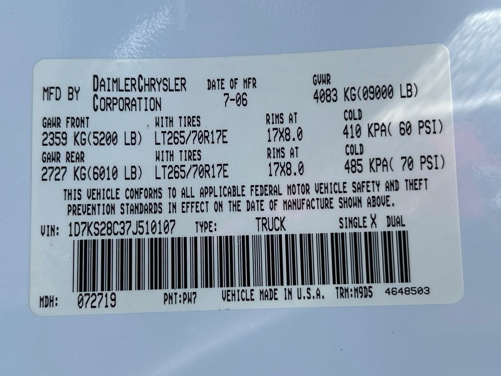 Used 2007 Dodge Ram 2500 Truck SLT w/ Quad Cab Big Horn Value Group image 32