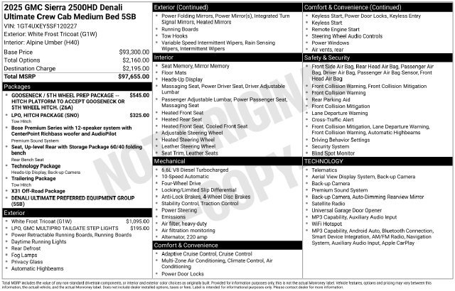 Certified 2025 GMC Sierra 2500 Denali Ultimate AWD/4WD image 44