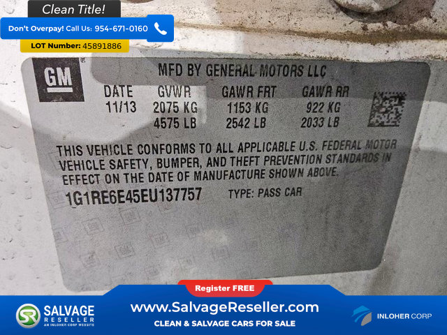 Used 2014 Chevrolet Volt w/ Enhanced Safety Package 1 FWD image 16