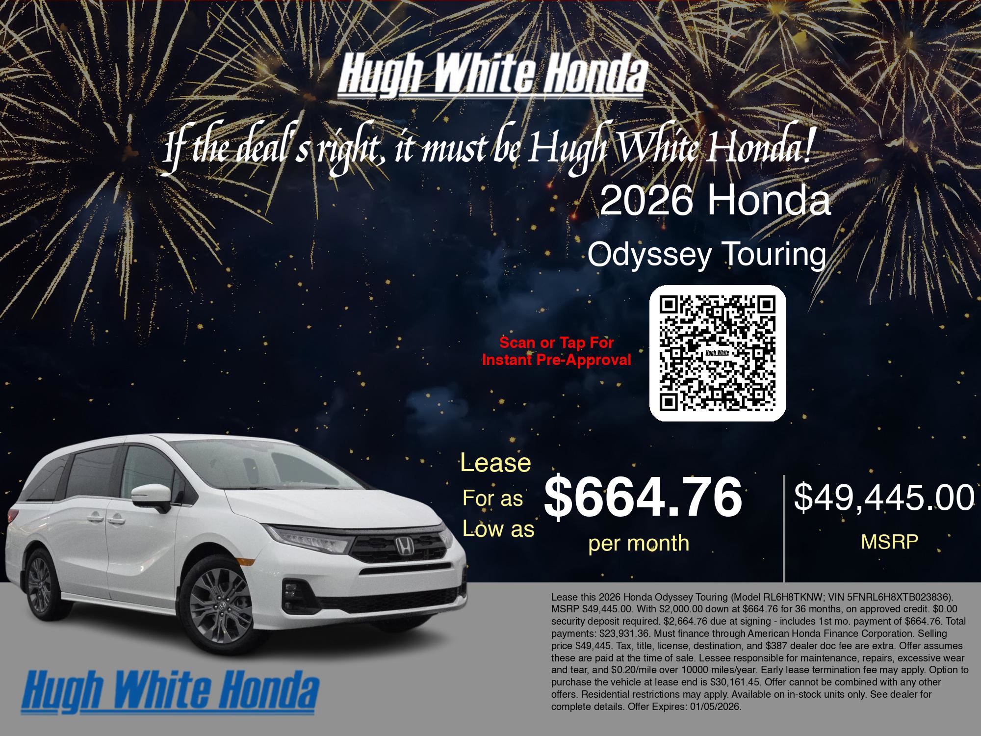 New 2026 Honda Odyssey Touring image 3