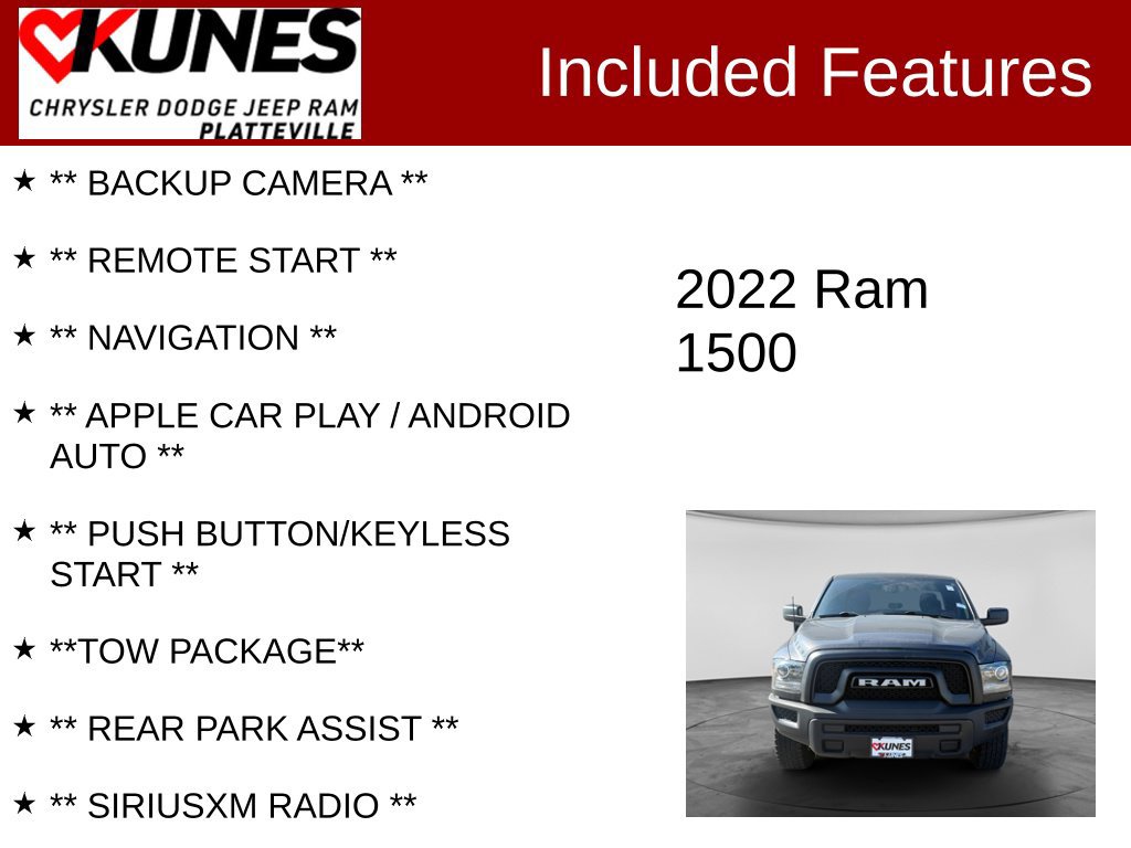 Used 2022 RAM 1500 Warlock w/ Electronics Group AWD/4WD image 2