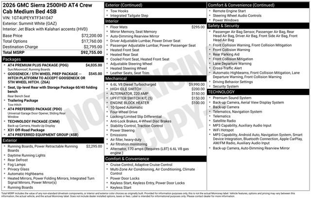 New 2026 GMC Sierra 2500 AT4 w/ AT4 Premium Plus Package AWD/4WD image 33