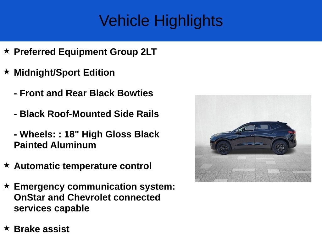 New 2025 Chevrolet Blazer LT w/ Midnight/Sport Edition image 2