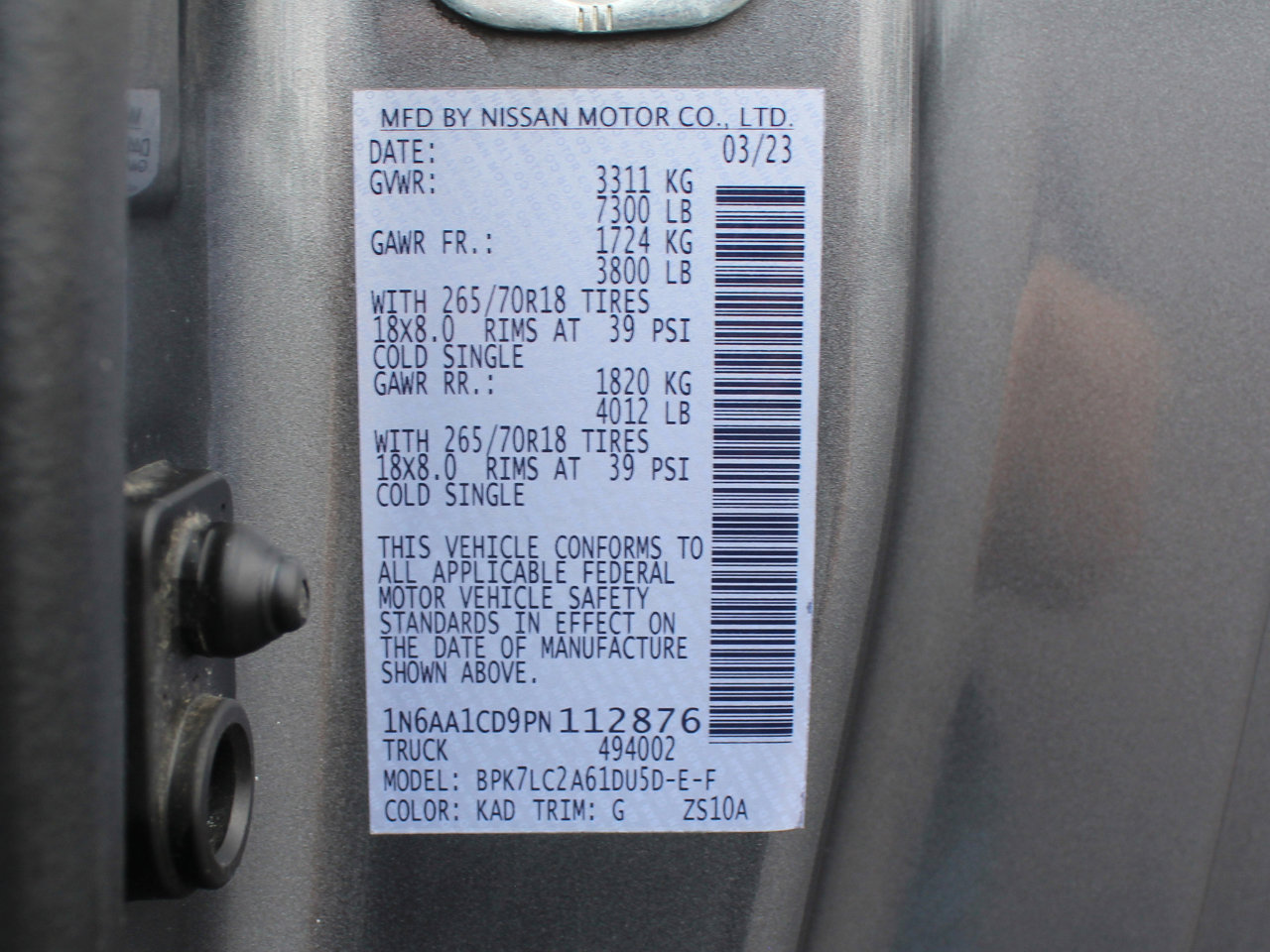 Used 2023 Nissan Titan SV w/ SV Utility Package image 40