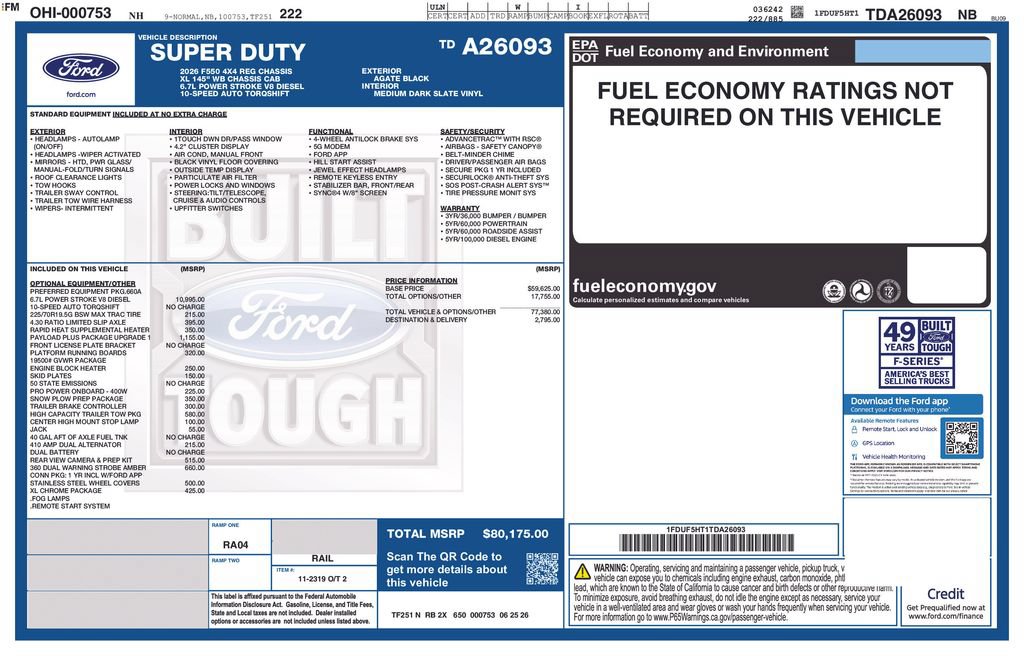 New 2026 Ford F550 4x4 Regular Cab Super Duty image 13