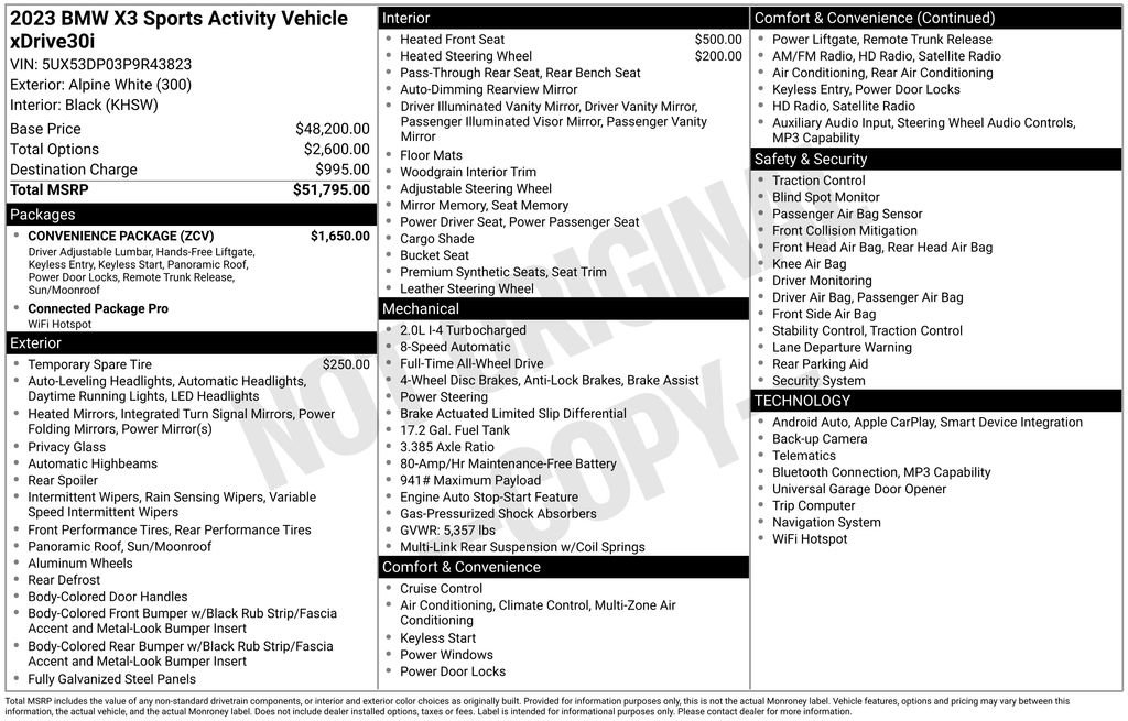 Used 2023 BMW X3 xDrive30i image 34