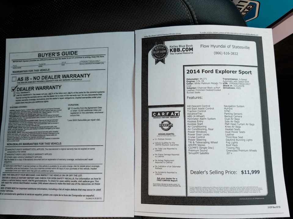 Used 2014 Ford Explorer Sport w/ Equipment Group 401A image 35