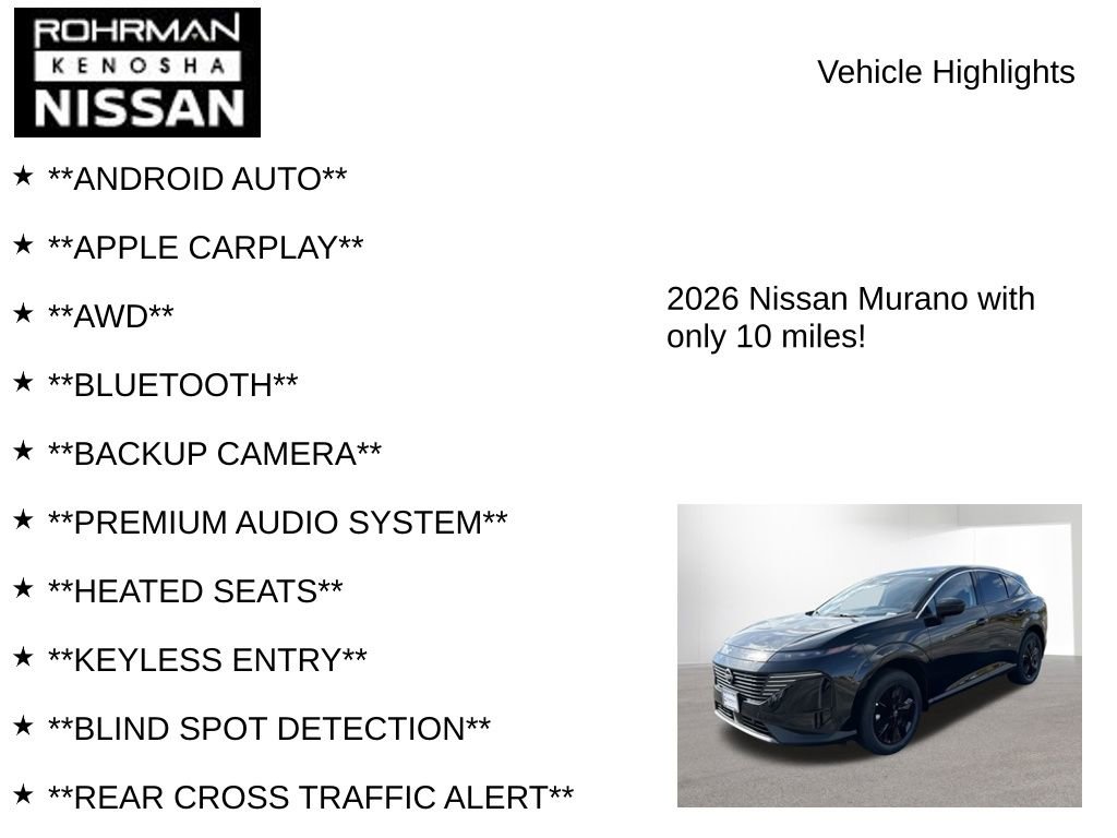 New 2026 Nissan Murano SV image 7