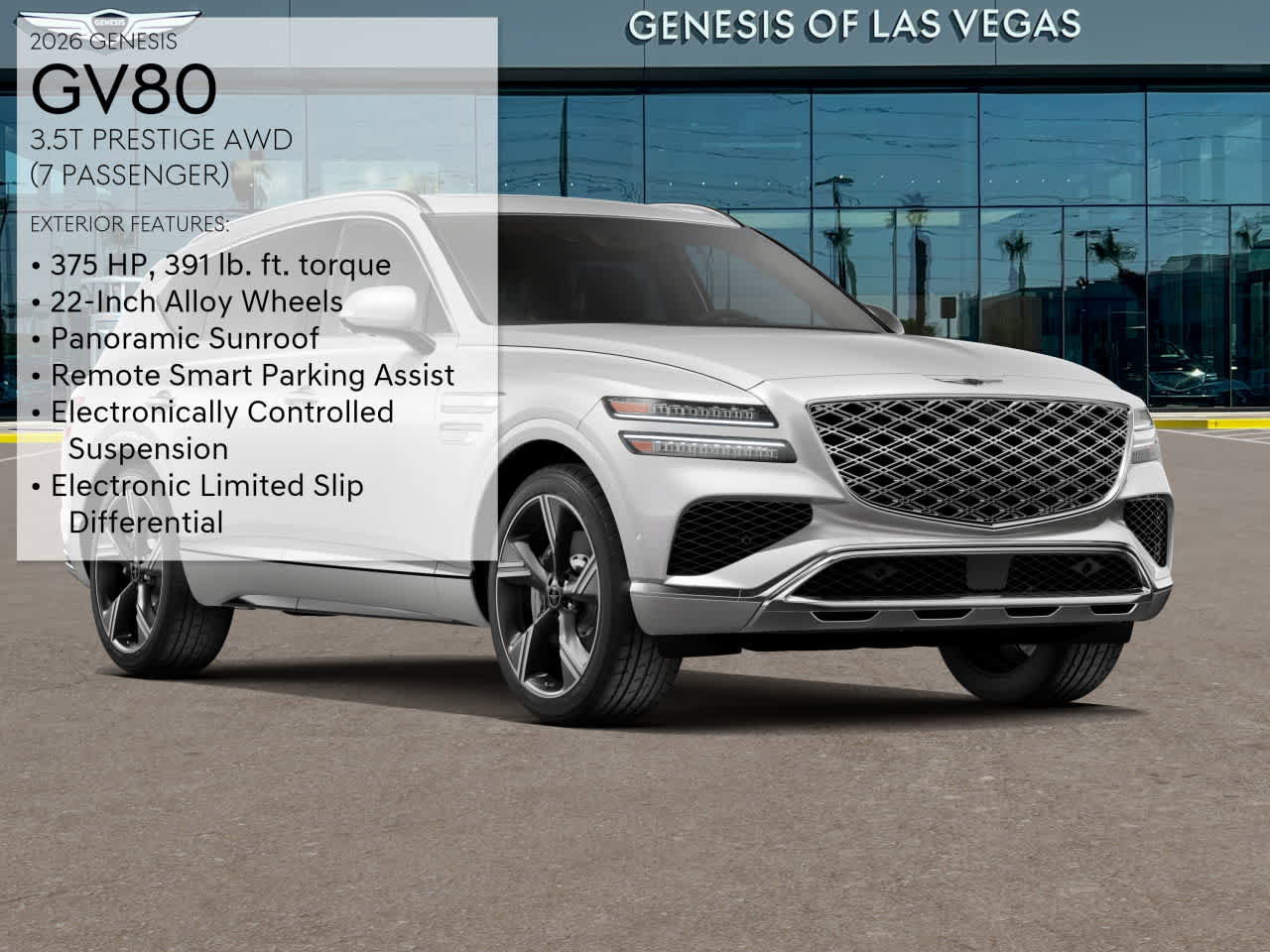New 2026 Genesis GV80 3.5T Prestige image 3