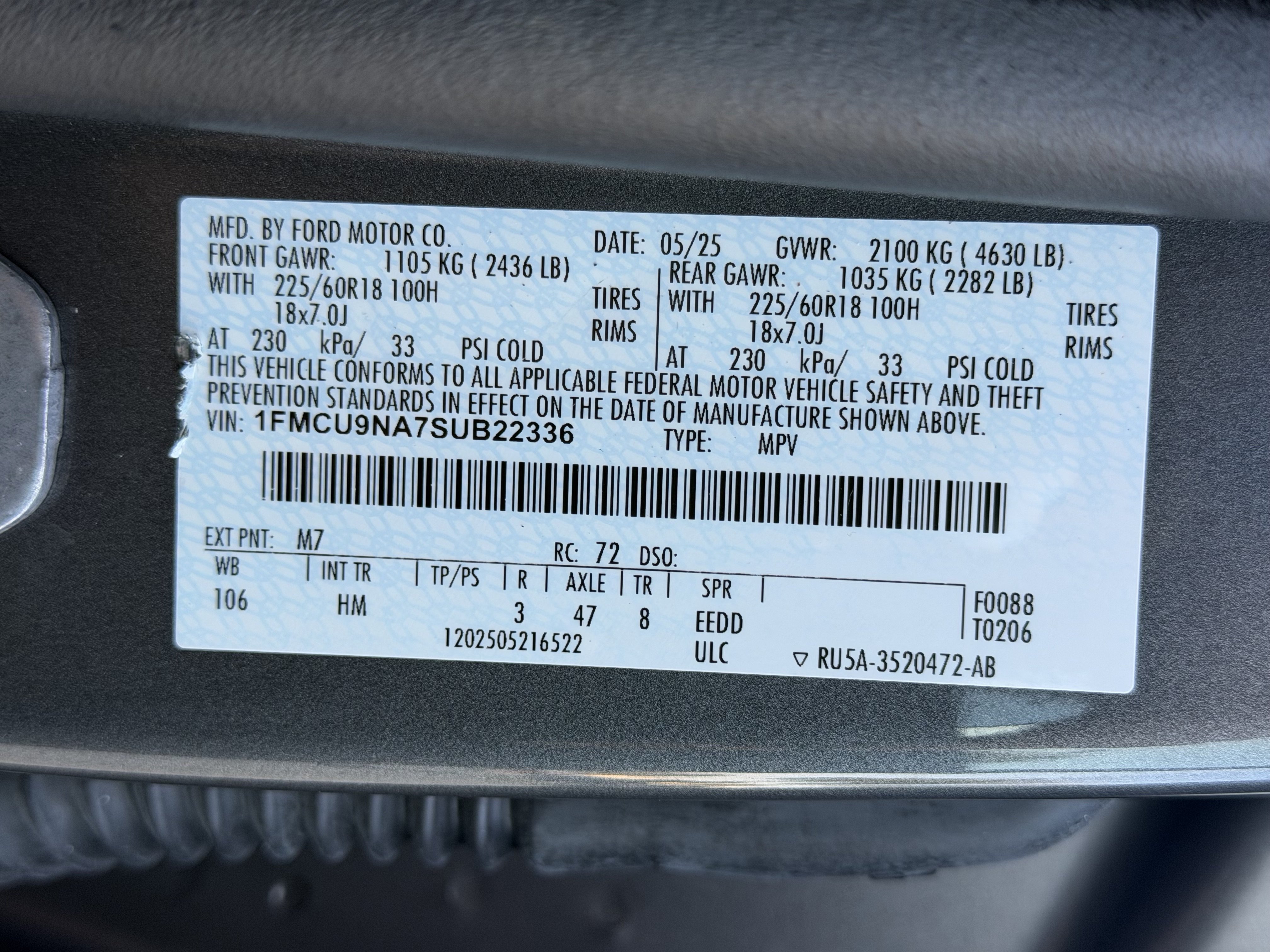 Used 2025 Ford Escape ST-Line Select AWD/4WD image 13
