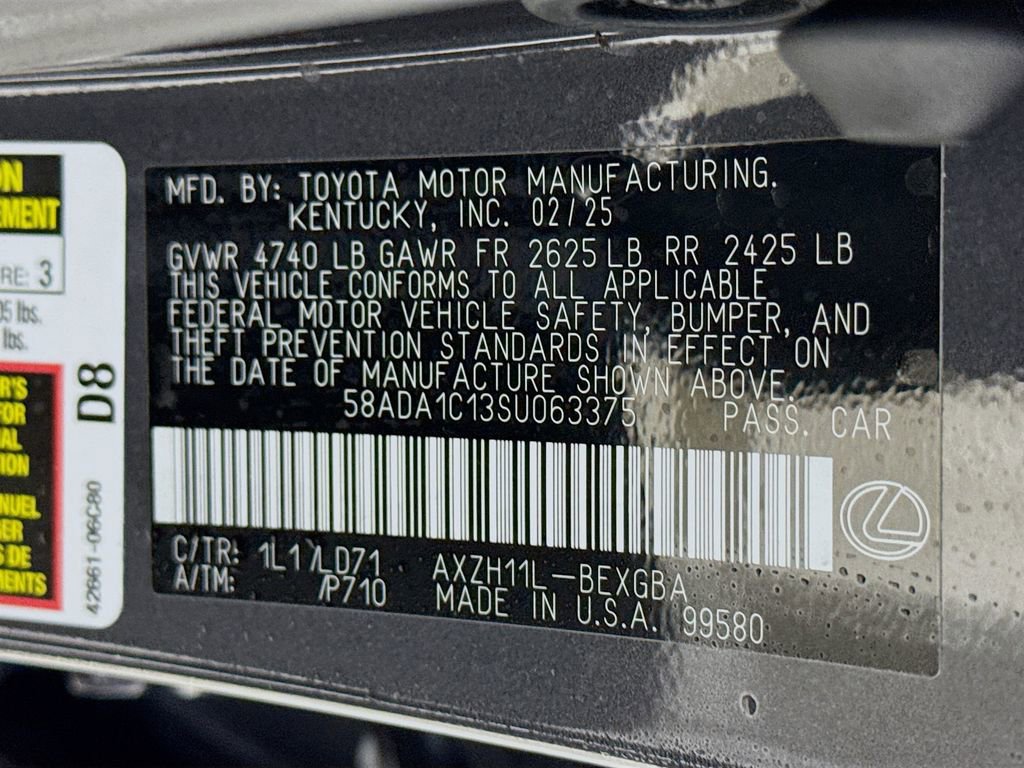 Certified 2025 Lexus ES 300h w/ Premium Package image 33