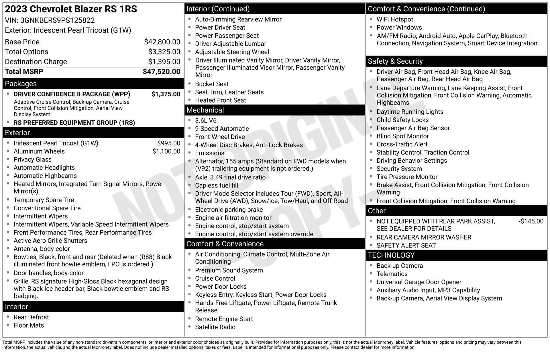 Used 2023 Chevrolet Blazer RS w/ Driver Confidence II Package image 42