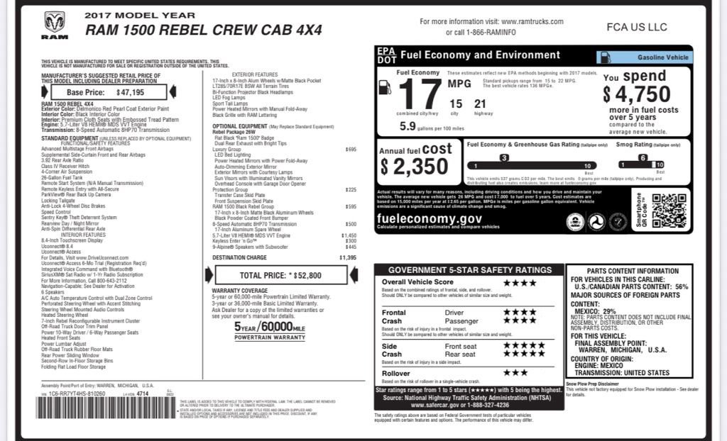 Used 2017 RAM 1500 Rebel w/ Luxury Group AWD/4WD image 26