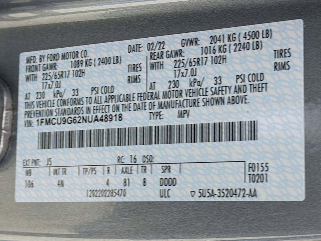 Used 2022 Ford Escape SE image 33