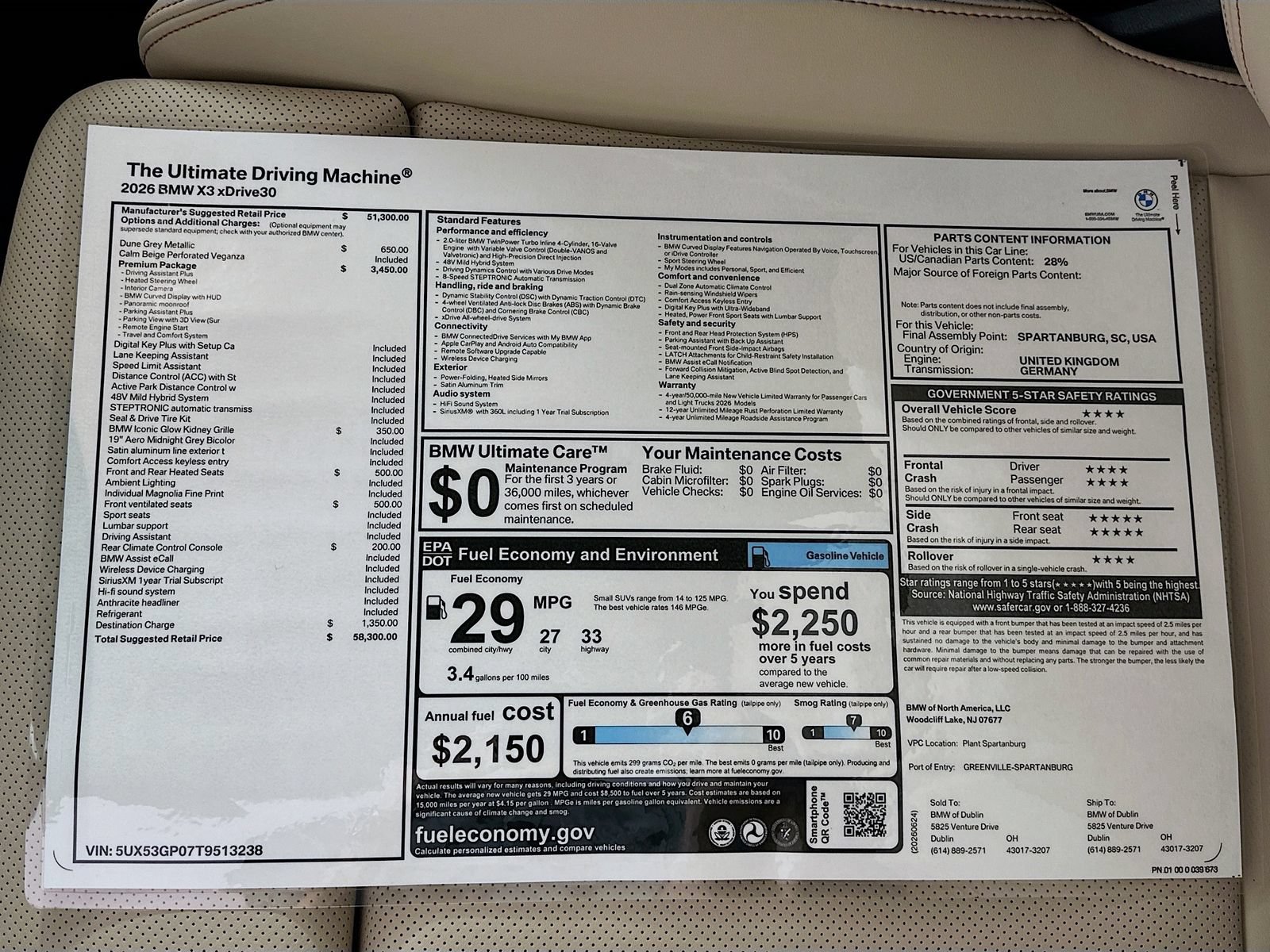 New 2026 BMW X3 xDrive30i w/ Premium Package AWD/4WD image 49