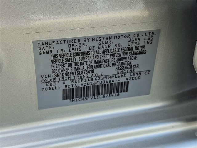 New 2025 Nissan Versa SR w/ Trunk Package image 21