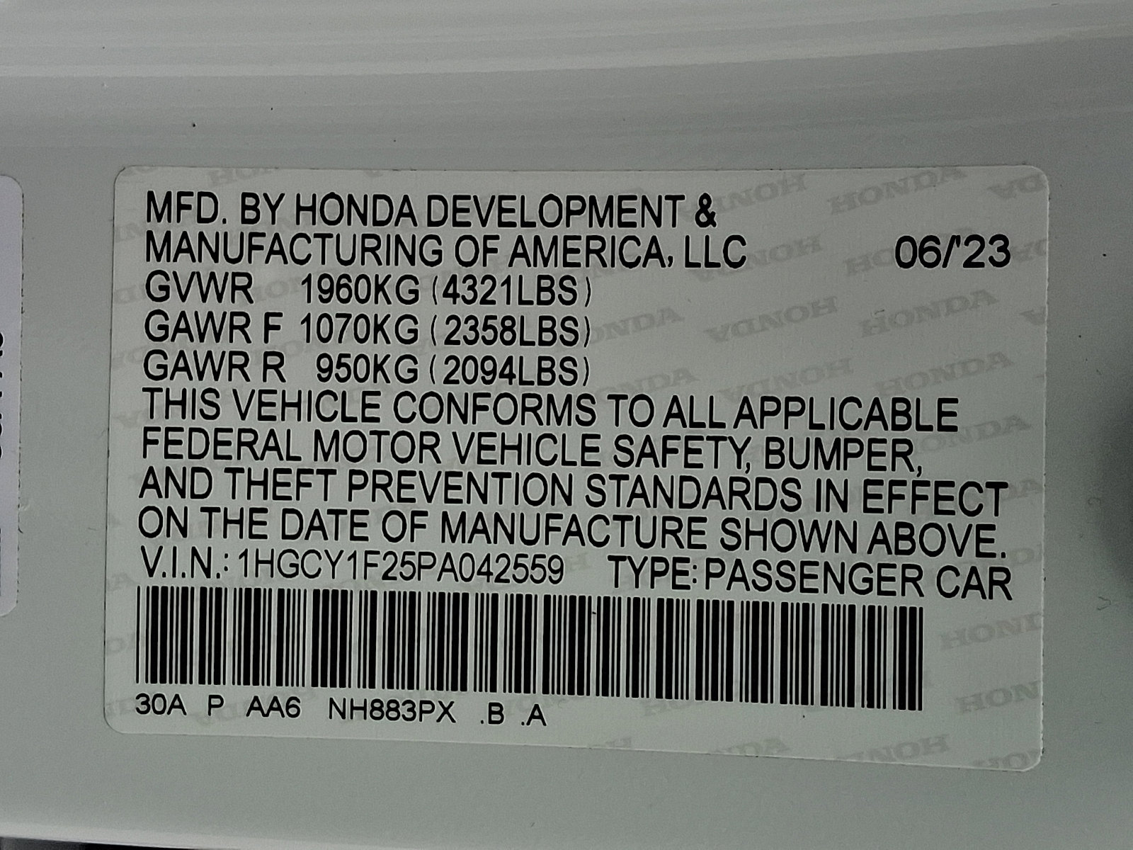 Certified 2023 Honda Accord LX image 27