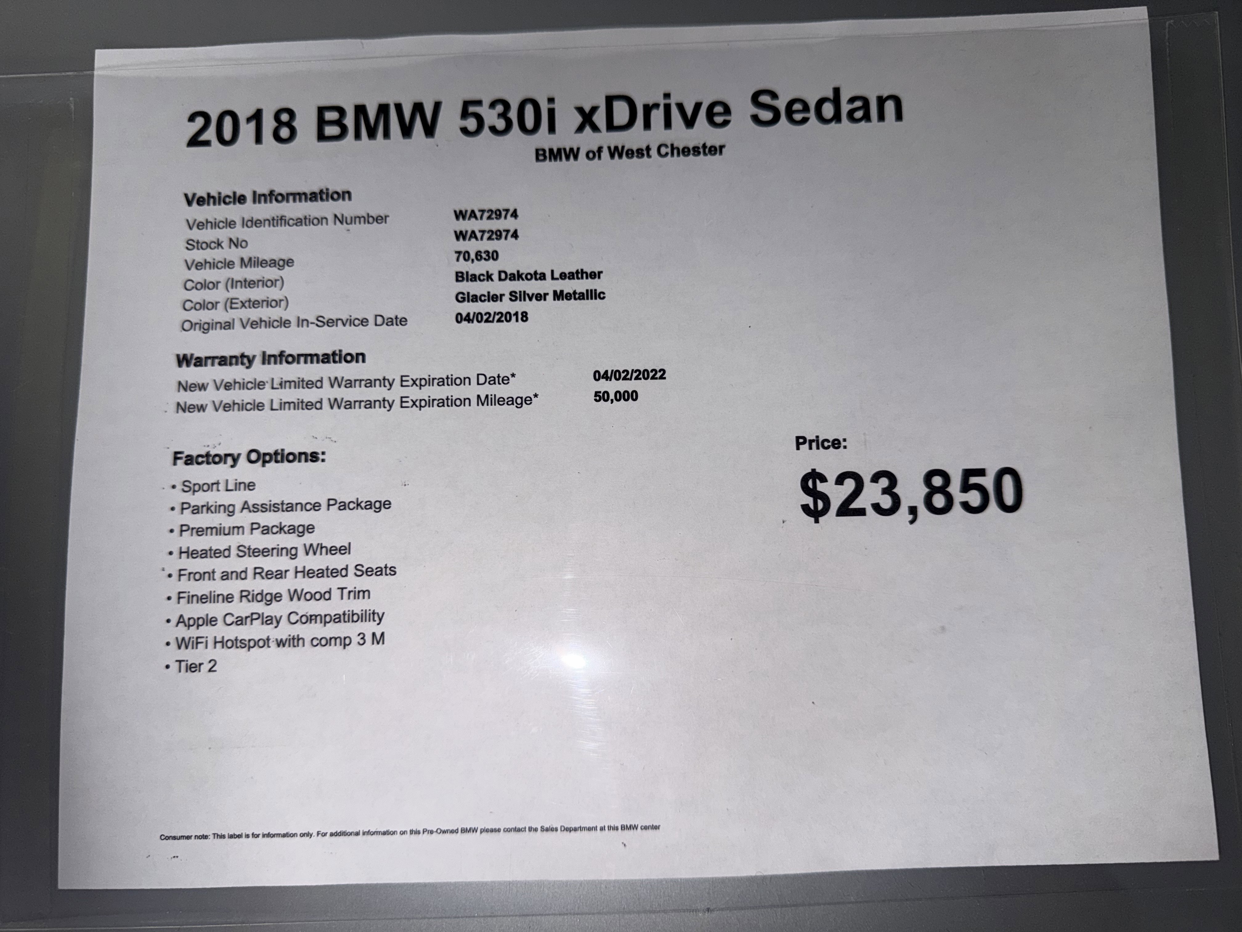 Used 2018 BMW 530i xDrive image 19