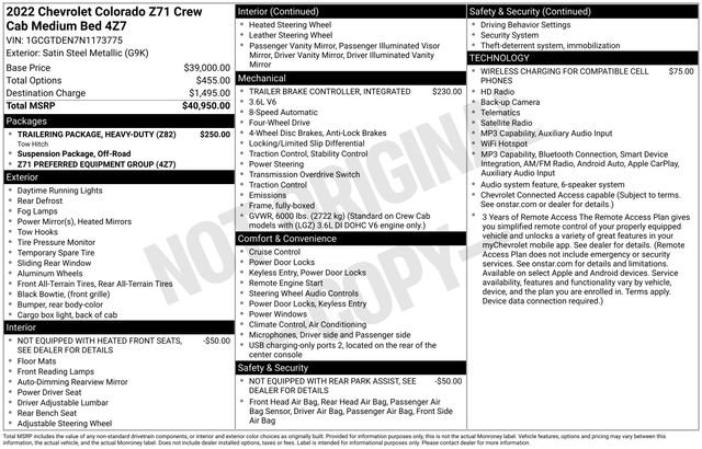Used 2022 Chevrolet Colorado Z71 AWD/4WD image 32