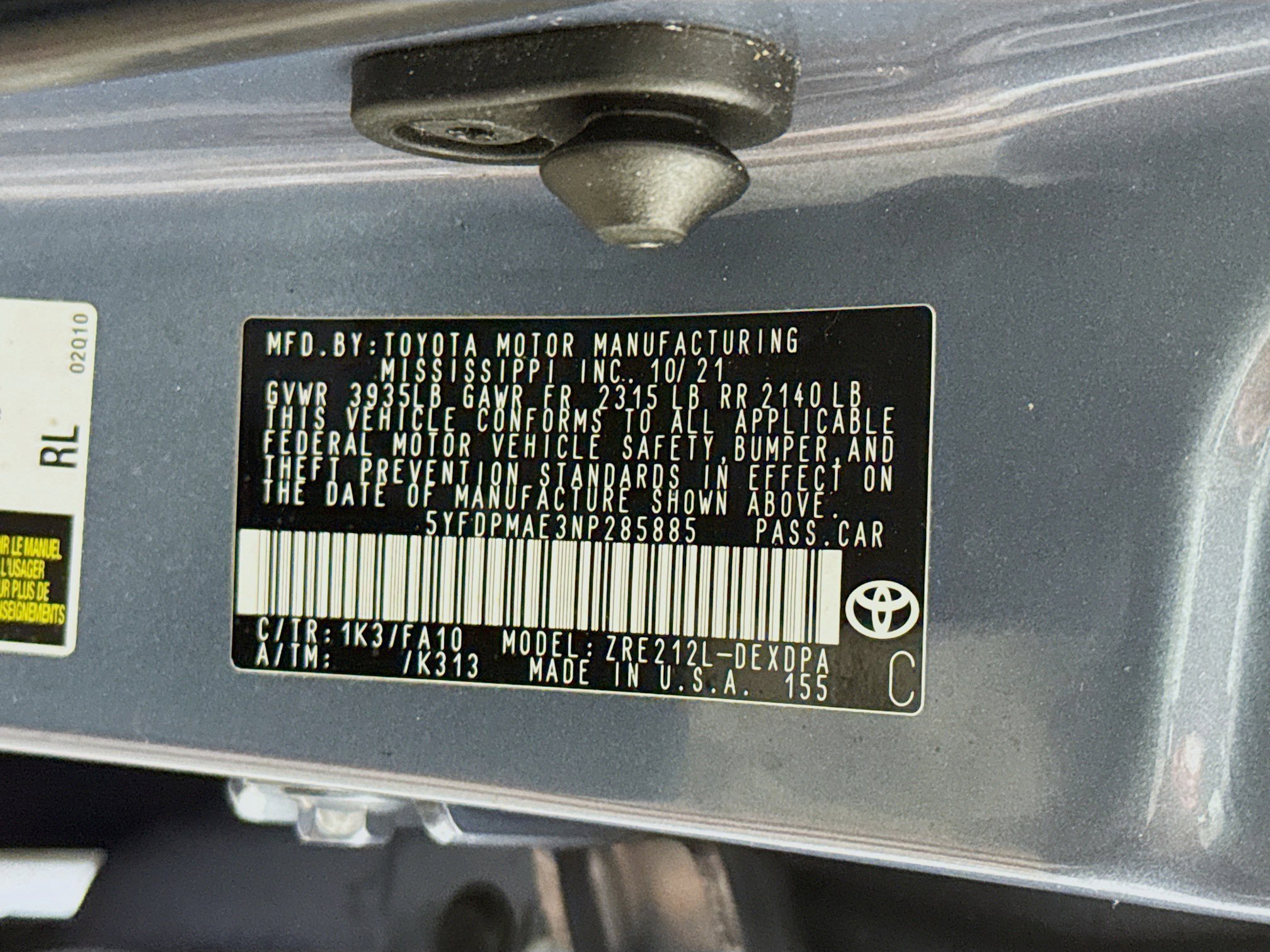 Used 2022 Toyota Corolla L FWD image 38