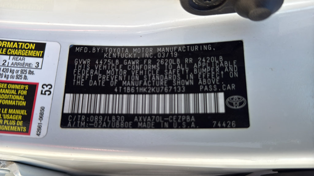 Used 2019 Toyota Camry XSE FWD image 44