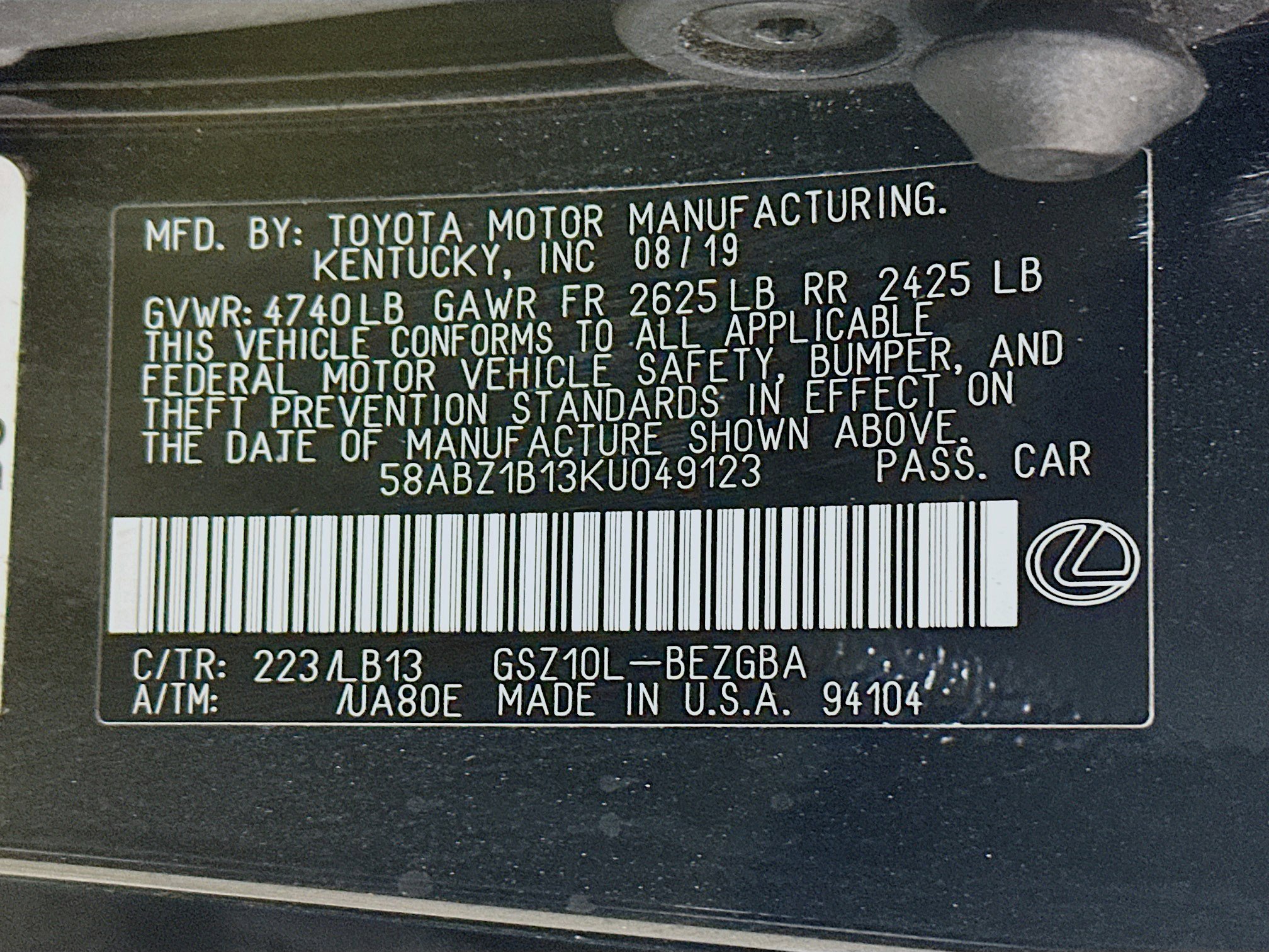 Used 2019 Lexus ES 350 Luxury w/ Accessory Package 2 image 32