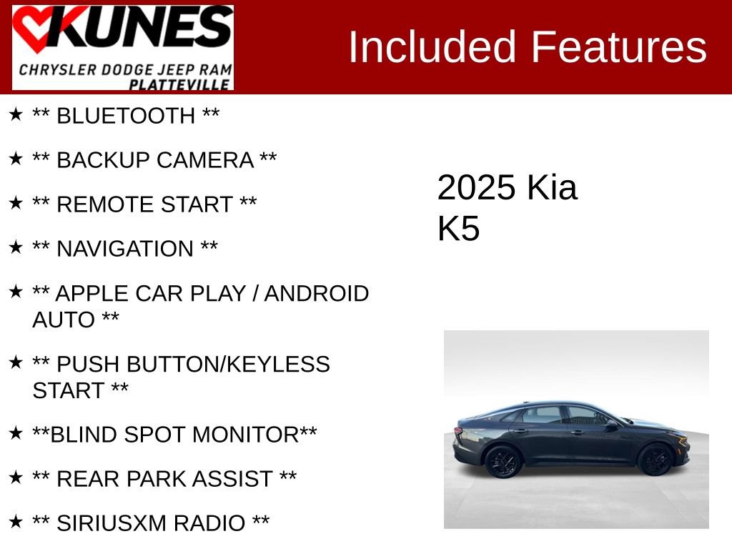 Used 2025 Kia K5 LXS image 2