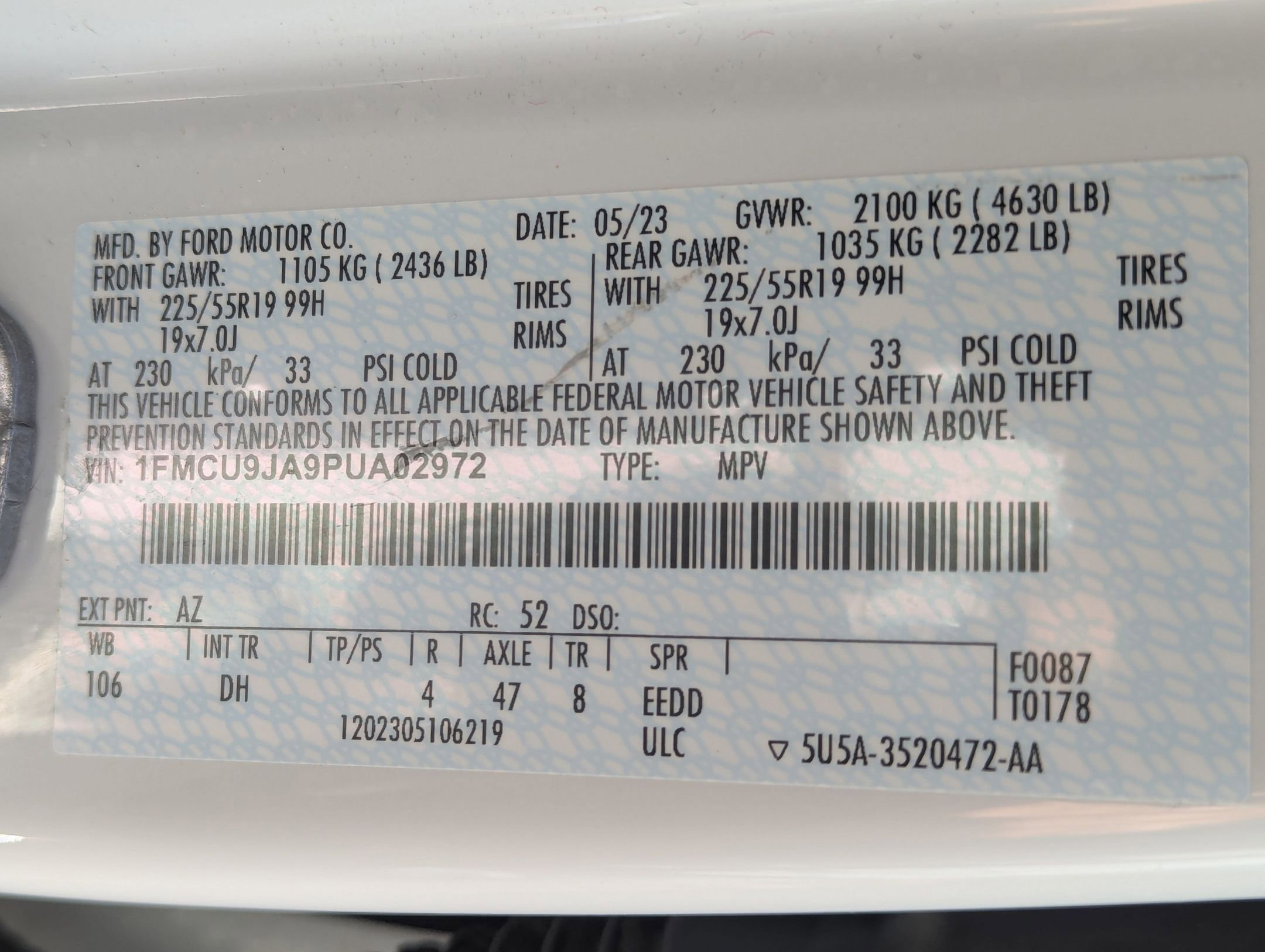 Used 2023 Ford Escape Platinum w/ Premium Technology Package image 33