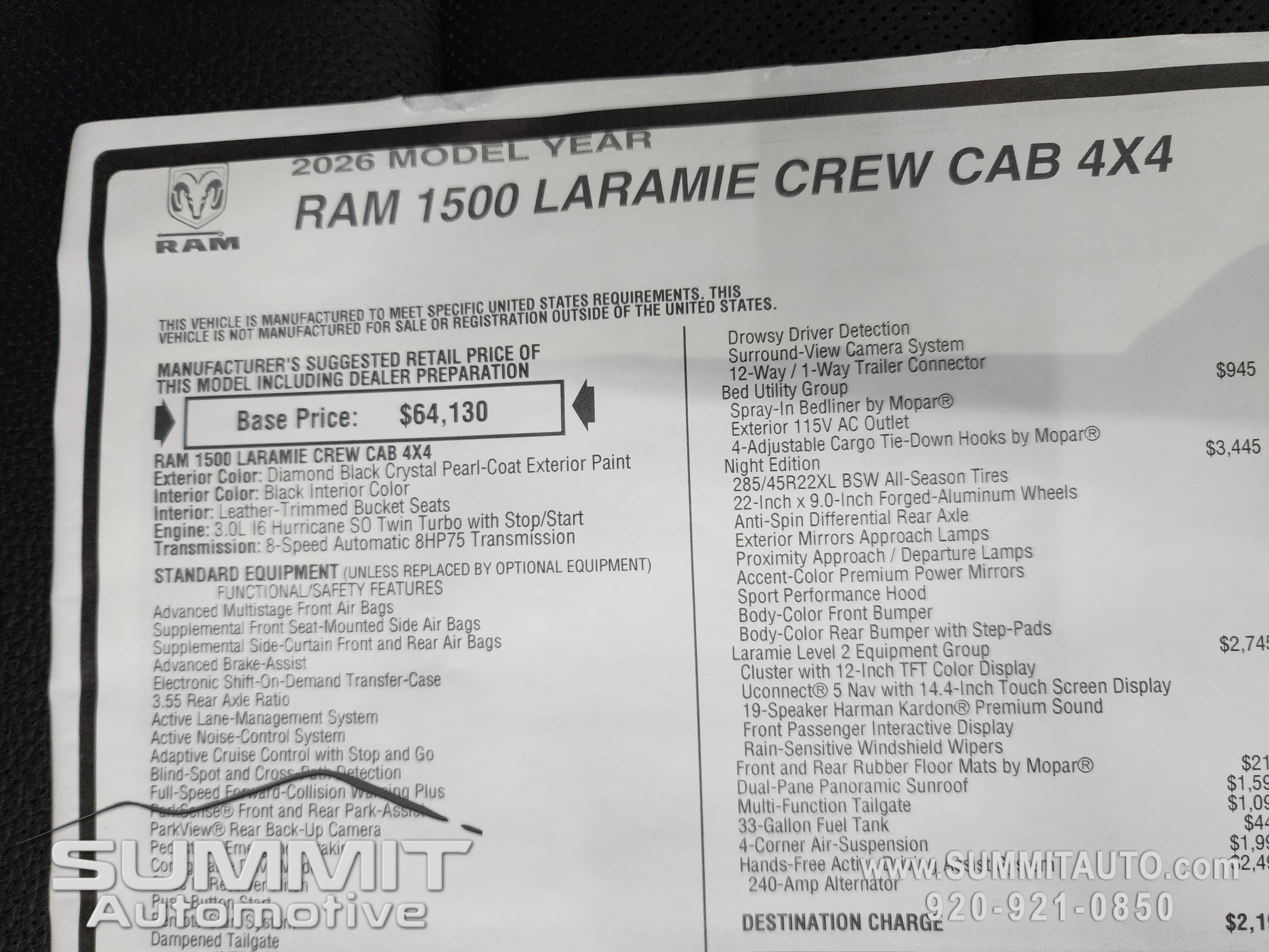 New 2026 RAM 1500 Laramie w/ Night Edition image 67